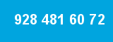928 481 60 72 928 481 60 72